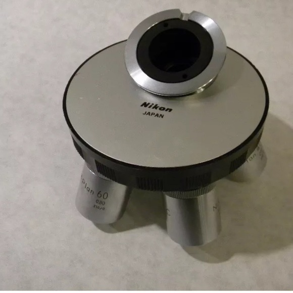 Nikon Optiphot Nosepiece with 4 BF objectives - Picture 2 of 12